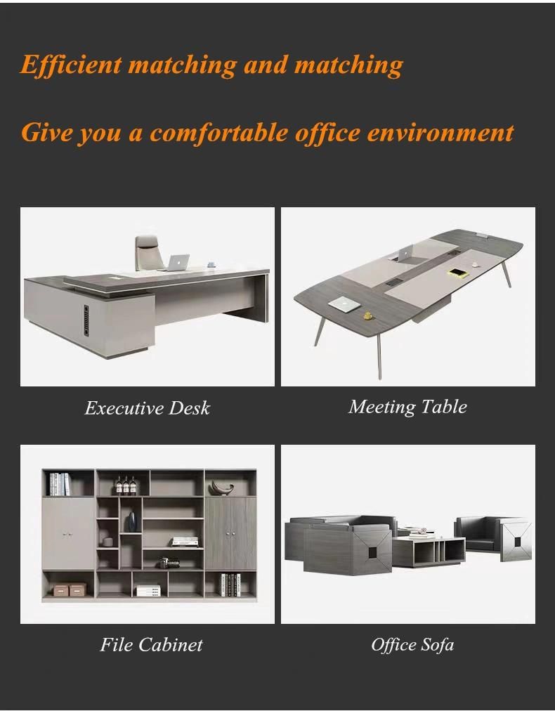 Modern School Office L-Shape Executive Table Wooden Furniture Office Desk