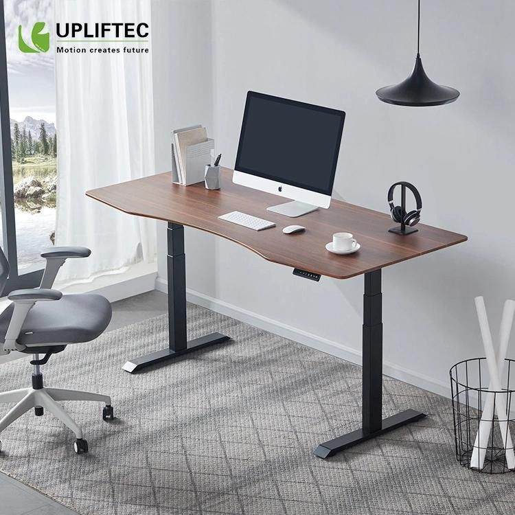 Electric Height Adjustable Standing Desk Frame Single Beam Simple Sit Stand Computer Desk Office Furniture