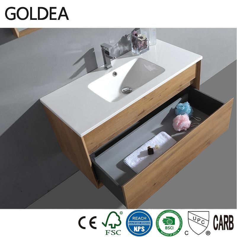 Ceramics New Goldea Hangzhou Cabinets Cabinet Vanity Wooden Bathroom with Good Service