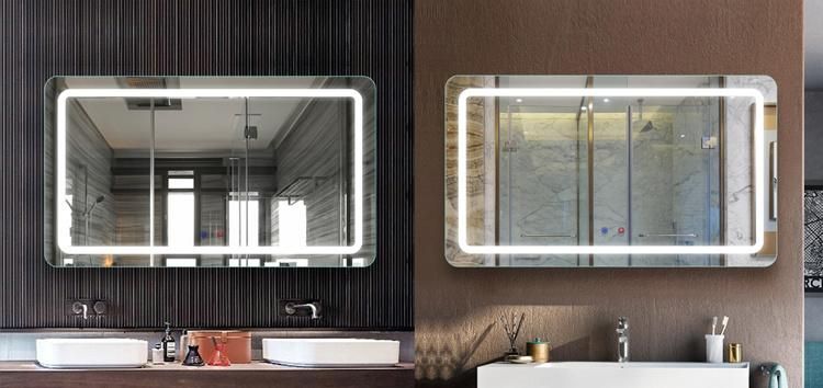 LED Frameless Rectangle Decorative Wall Mounted Bathroom Mirror