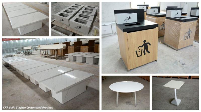 Kingkonree Modern Customized Furniture High Marble Bar Table Hosptital Reception Counter