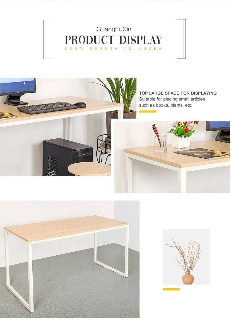 Home Wooden Panel Laptop Computer Office Table Desk Furniture Modern Scrivania Escritorio L Shape Office Desks with Steel Legs