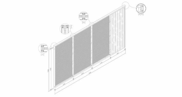 Shaneok Luxury Aluminum Frame Magic Glass Screen Office Partition