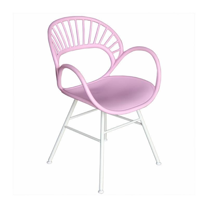 Wholesale Outdoor Furniture Modern Style Garden Furniture Greenville Plastic Chair Eco-Friendly PP Armrest Dining Chair