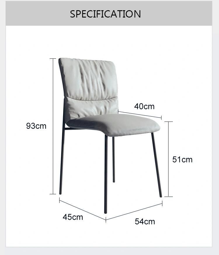 Modern Furniture Italian Metal Dining Chair for Kitchen Table