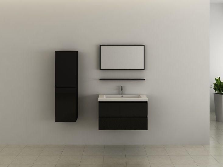 Melamine Modern Style Bathroom Vanity with Side Cabinet