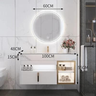 High Quality Design New Cheap Modern Luxury Bathroom Vanities Hand Washing Cabinet with Rock Plate Top