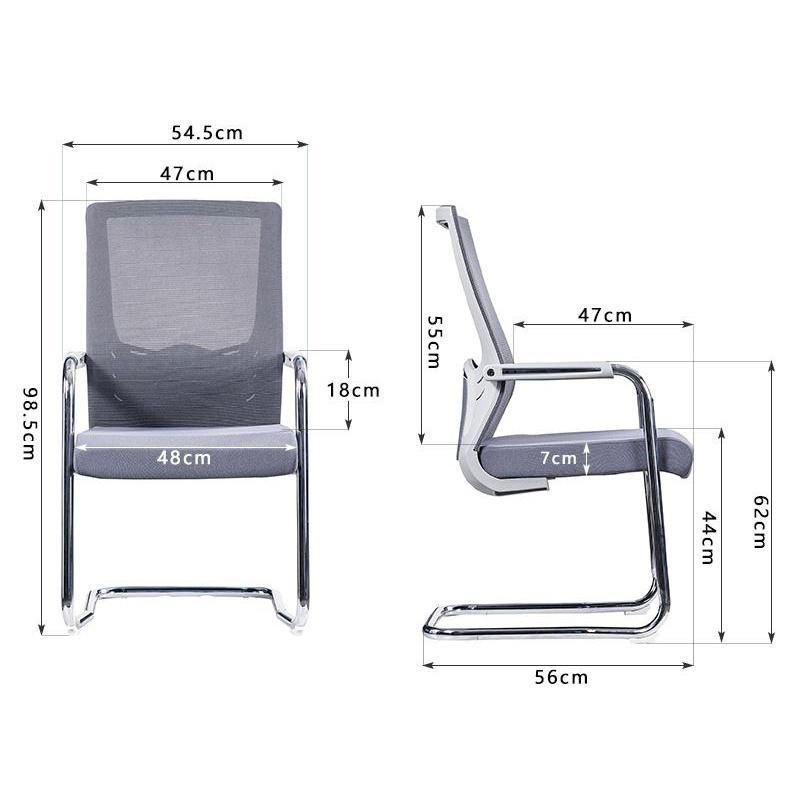 MID Back Powder Coated Base Nylon Frame Mesh Visitor Chair for Sale