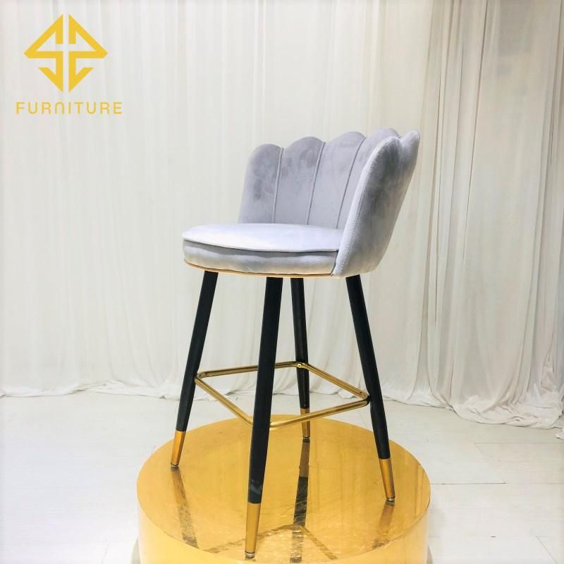 Commercial-Grade Banquet Event Upholested Bar Stool with Wooden Legs