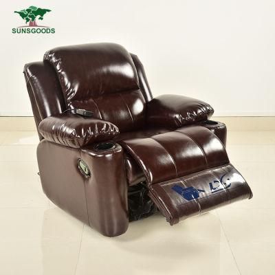 Modern Leisure Single Home Theater Recliner Sofa Genuine Leather Sofa