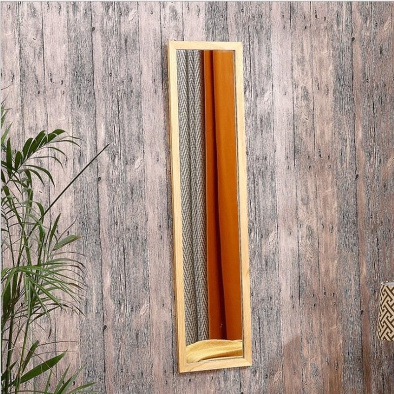 HD Wooden Hanging Mirror Bathroom Mirror Modern Minimalist Dressing Mirror Floor Dressing Mirror Full-Length Mirror