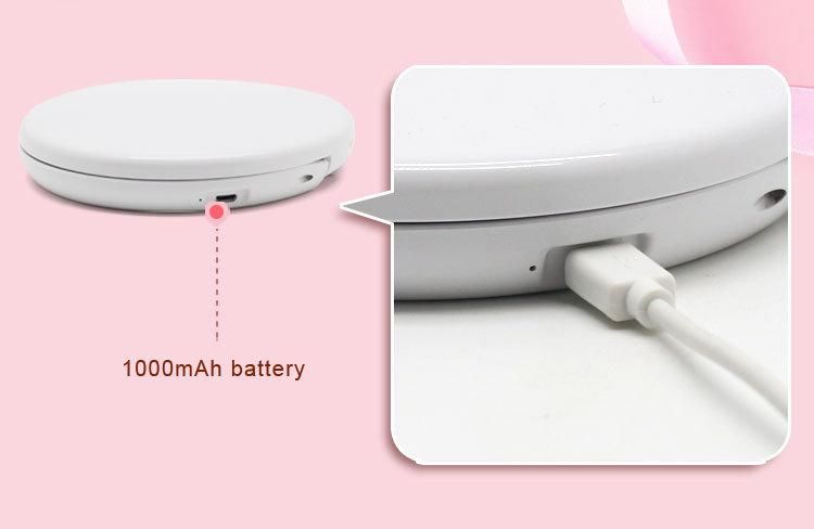 High Definition Foldable Pocket Mirror Rechargeable 1000mAh Battery Inbuilt Standing Mirror