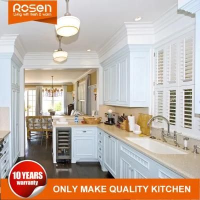 European Design White Shaker Modular Solid Wood Kitchen Cabinet