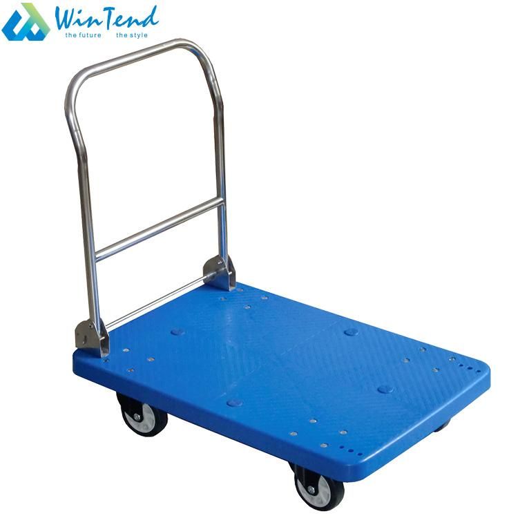 Heavy Duty Hotel Plastic Platform Cart Knock Down Structure Trolley