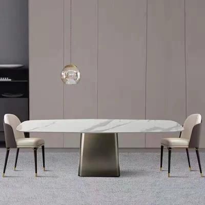 Commercial Grade Italian Modern Extremely Simple Rock Plate Dining Table Simple Household Dining Table Imported Nordic Ins Marble Dining Table