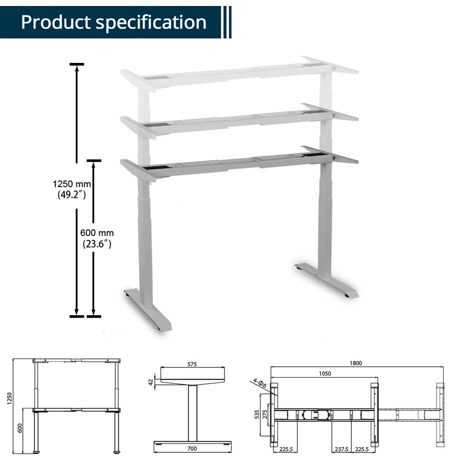 Customized Modern Office Furniture Electric Height Adjustable Desk