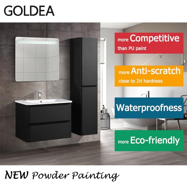 Low Price Modern New Decoration Powder Room Solid Wood Basin Vanity Furniture