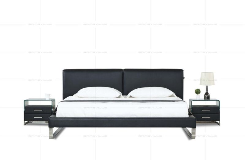 Bedroom Furniture Stainless Steel Legs Modern Elegant Simple Bed Sets