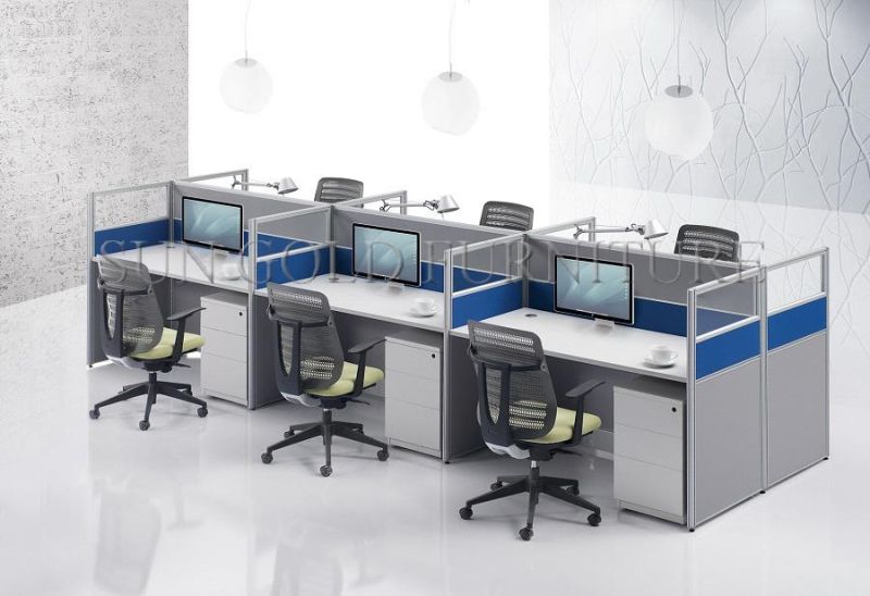 Modern Office Partition Big Workstation Desk with Cabinet (SZ-WST806)