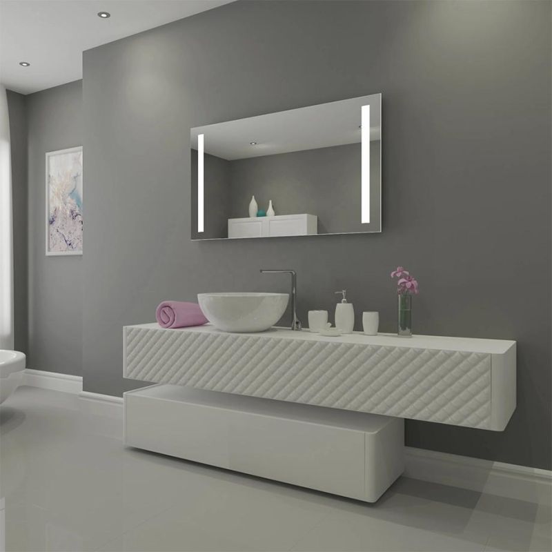 Modern Side Lights Lighting Wall Mount Mirror for Bathroom