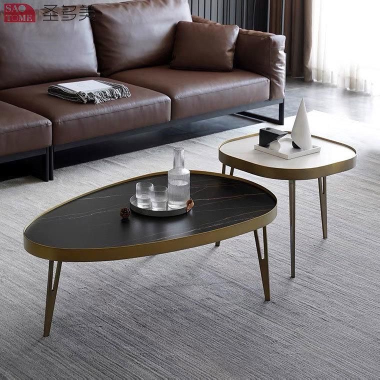 Stainless Steel Plated Coffee Table in Living Room Balcony