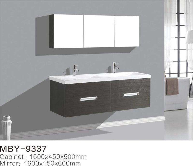 Wall Hung Bath furniture Sets Melamine Bathroom Vanity with Double Basin