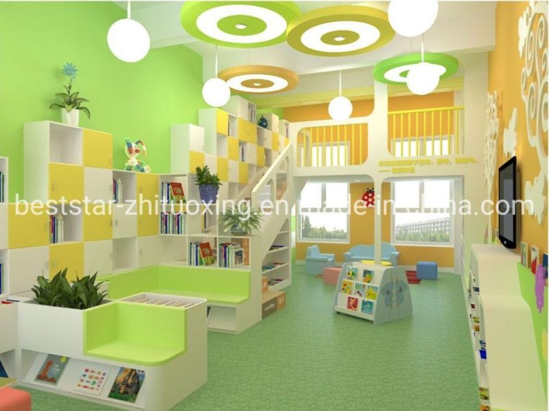 Preschool and Kindergarten Children Bookshelf and Bookshelf, Baby Reading Room Bookshelf, Wooden Kids Cartoon Bookshelf