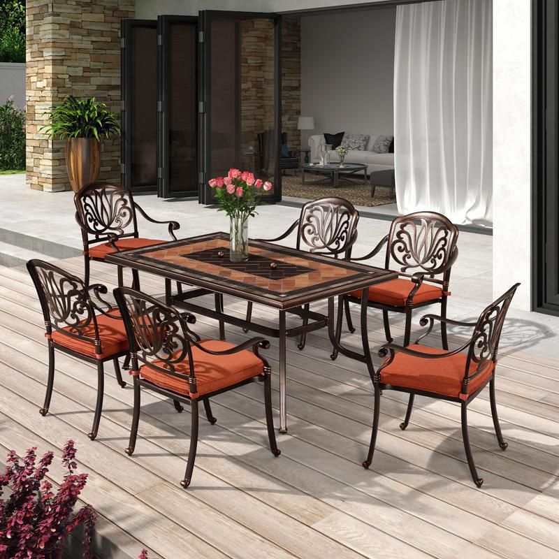 Outdoor Modern Style 4 Seating Cast Aluminum Furniture