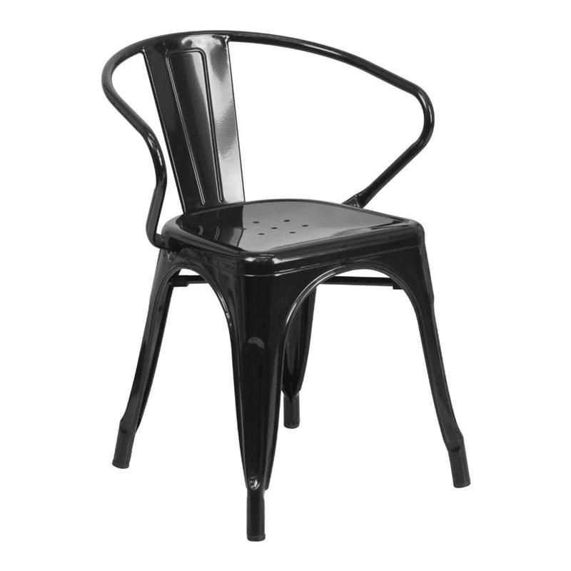 Modern Style Optional Color Bar Cafe Restaurant Dining Home Garden Furniture Stackable Events Metal Frame Chair