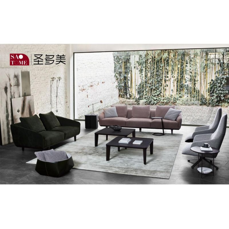 Modern Simple Wooden Home Furniture Sectional Leather Sofa