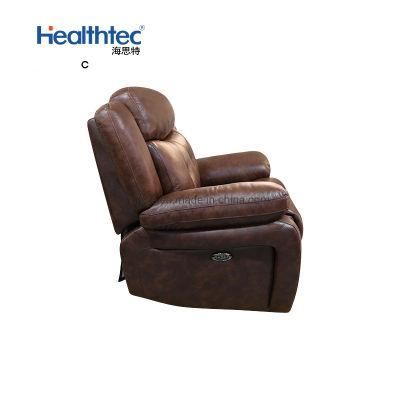 Brown Color Three Seater Sofa Electric Functional Sofa Modern