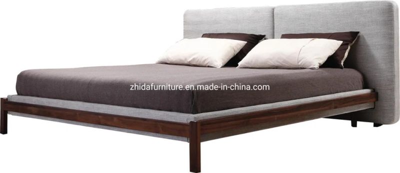 Hotel Bedroom Furniture Solid Wood Frame Modern Design Bedroom Bed