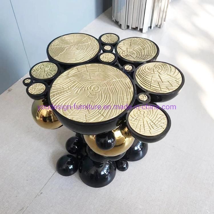 Living Room Ball Shapped Side Coffee Table Gold-Plated Ball Coffee Side Table Modern Furniture with Factory Price