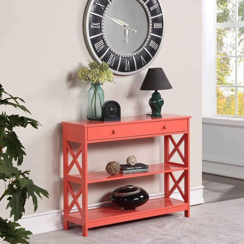 Nova Solid Wooden Living Room Console Table Modern Sitting Room Side Table with Storage Furniture