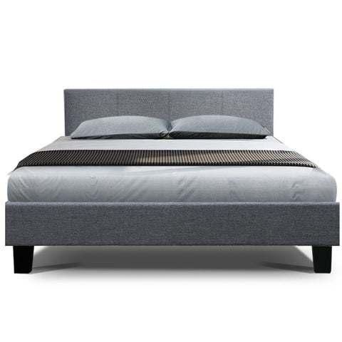 Nova Modern Bedroom Furniture Grey Queen Size Fabric Beds Headboard King Size Bed