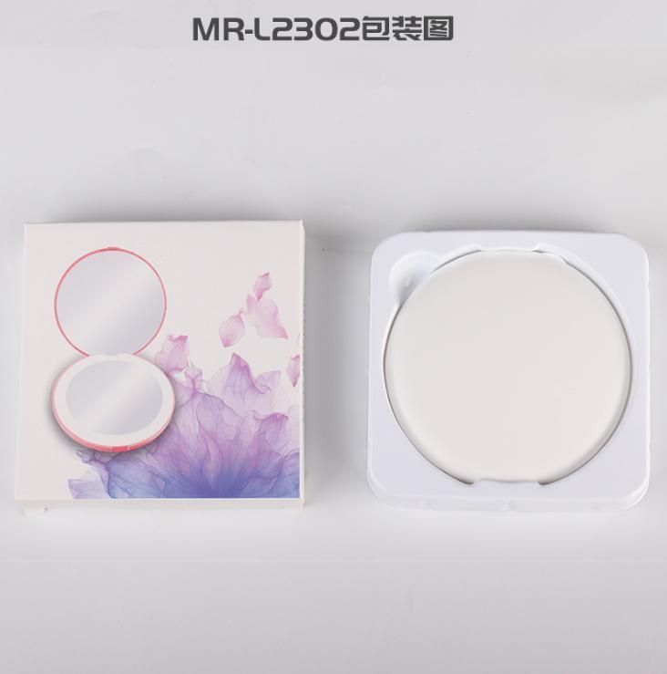 LED Makeup Mirror with Light, Double-Sided Portable Mirror, Pocket Folding Mirror