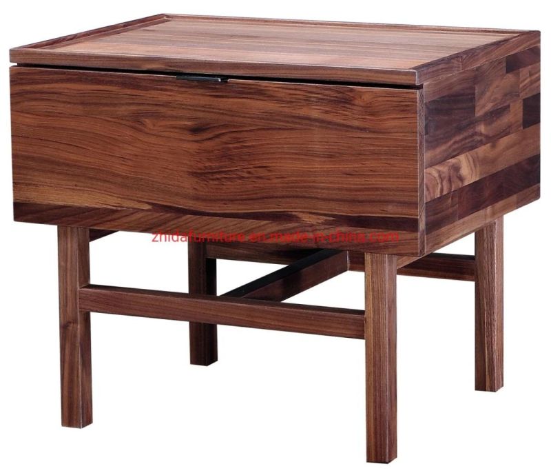 Home Furniture Bedroom Hotel Apartment Guest Room Bed Side Night Stand Modern Villa Solid Wood Nightstand with Drawer