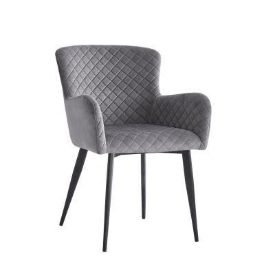 Modern Furniture Nordic Home Restaurant Livining Room Furniture Sofa Velvet Steel Dining Chair