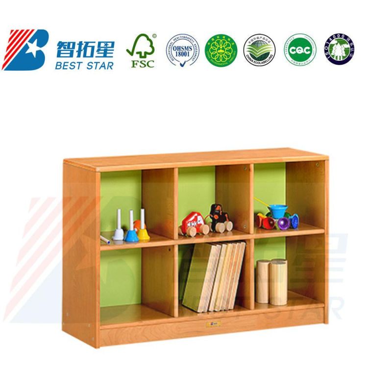 Kindergarten Kids Wooden Modern Cabinet, Nursery and Daycare School Cabinet, Kids Classroom Furniture for Preschool, Baby Toy Storage Cabinet