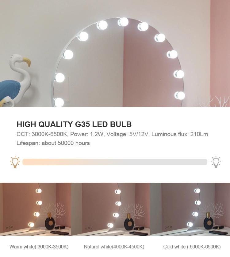 High Definition Home Products Bedroom Mirror LED Makeup Mirror