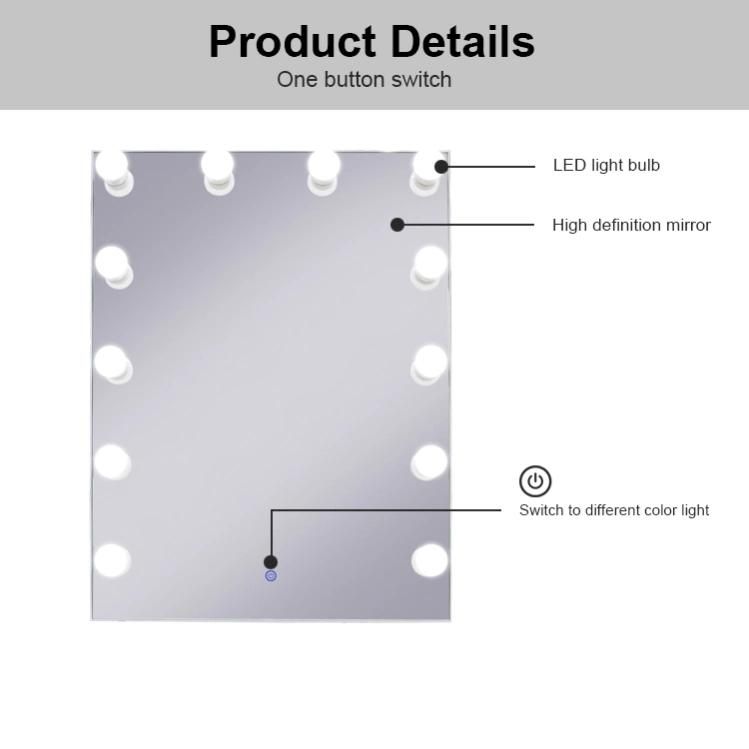 Wall Lighted Touch Sensor LED Mirror for Star Makeup