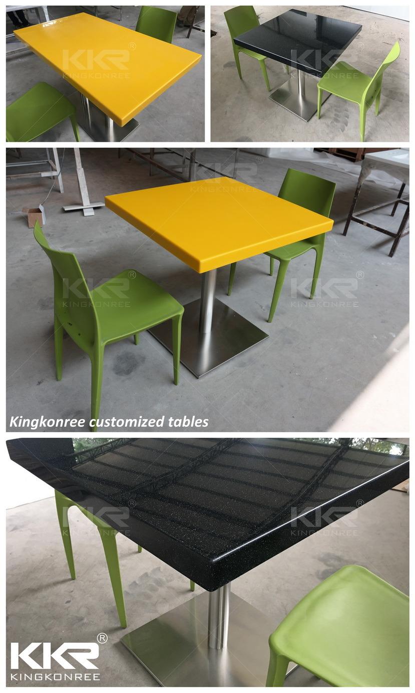 Custom Stone Tables in Acrylic Solid Surface Table Tops