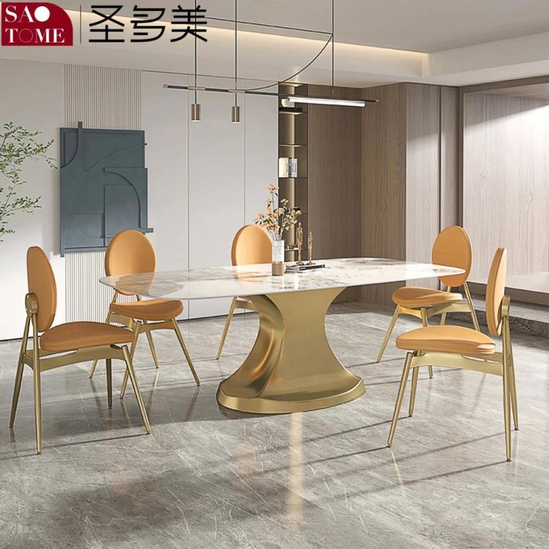 Modern Living Room Dining Room Furniture Titanium Base Dining Table