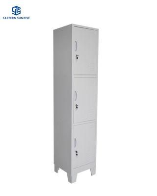 3 Door Steel Home Office Furniture Locker with Feet