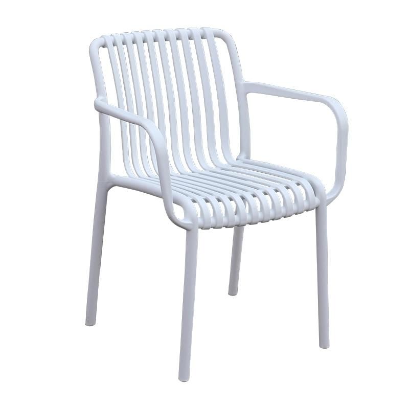 Wholesale Outdoor Furniture Modern Style Garden Furniture Provo Plastic Chair Eco-Friendly PP Armrest Dining Chair