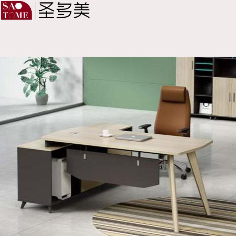 Modern Office Furniture Executive Desk with Side Cabinets with Baffles