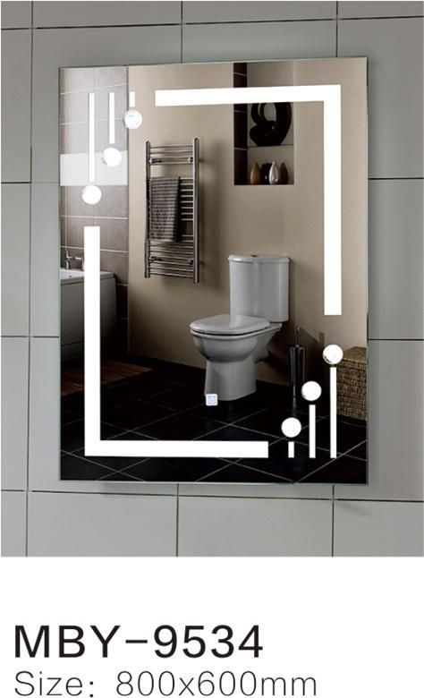 Rectangle Shape Simple Light Luxury Bathroom LED Intelligent Touch Screen Smart Mirror