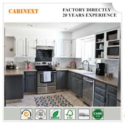 China Made Ready to Assemble Modern Professional Double Sink Kitchen Cabinet