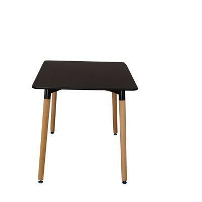 Modern New Design Dining Room Furniture MDF Black Square Dining Table