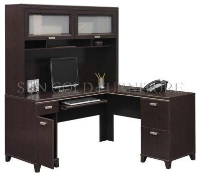 Modular U-Shape Wooden Study Table Design with Bookshelf (SZ-OD520)